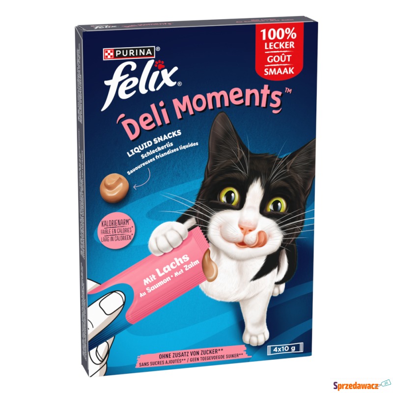 Felix Deli Moments - Łosoś (8 x 10 g) - Przysmaki dla kotów - Toruń