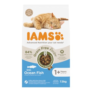 IAMS Advanced Nutrition Grain Free, ryby morskie - 2 x 7,5 kg