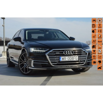 Audi A8 - 50 TDI 285 KM  Quattro / Matrix/ Dociągi/ Grzania+Wentyle/ Alu