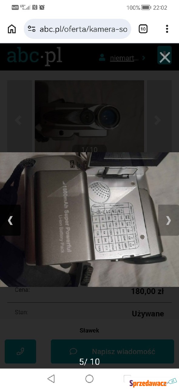 Mini kamerka cyfrowa SONY
