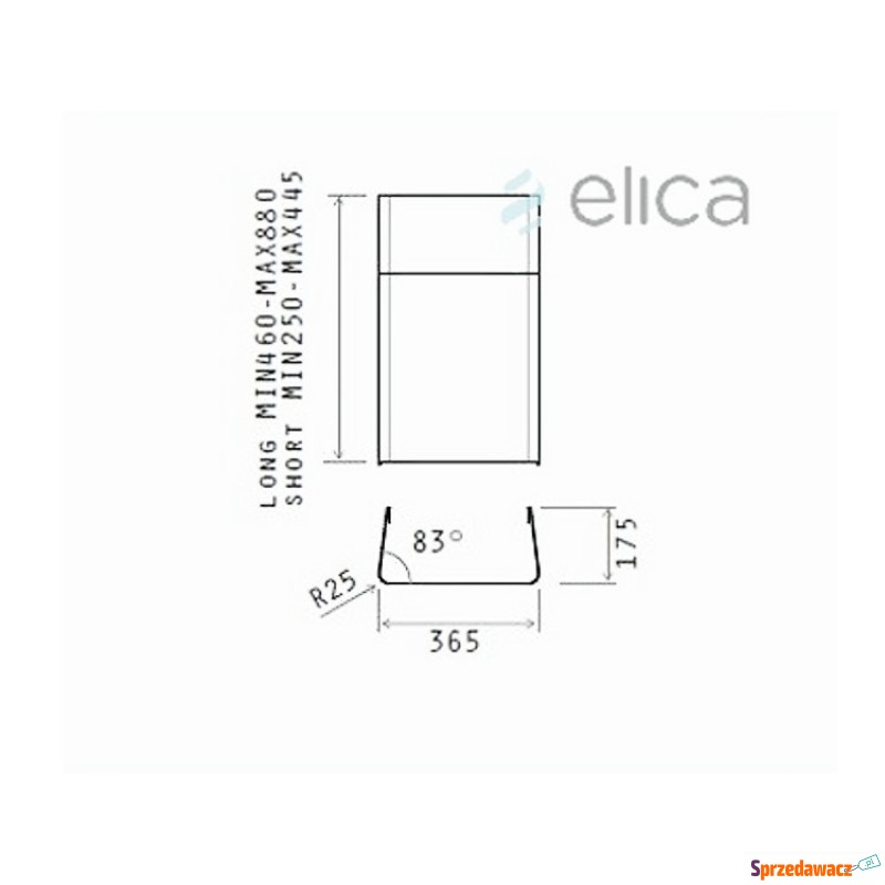 Komin krótki ELICA KIT0010701