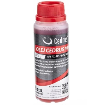 CEDRUS MIX 0.1L 100ML 2-SUW OLEJ SILNIKOWY DO BENZYNY MIESZANKI PALIWOWEJ do silników dwusuwowych Ko