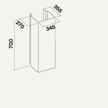 Komin do okapu Falmec INOX KACL.510#I