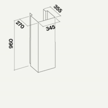 Komin do okapu Falmec INOX KACL.512#I