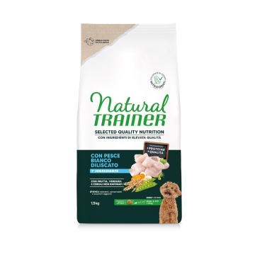 Natural Trainer Selected Quality Nutrition Adult Small & Toy, biała ryba - 1,5 kg