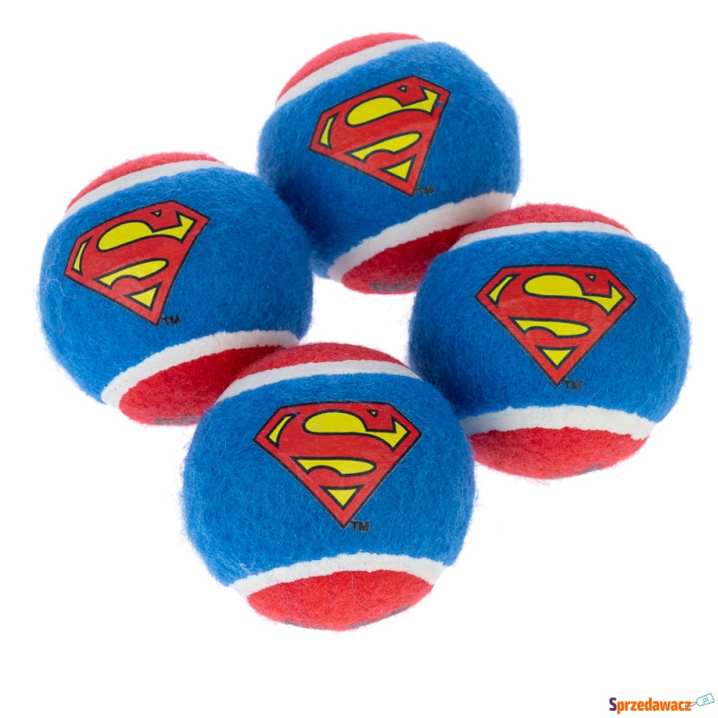 DC Superman zestaw piłek tenisowych - 4 szt. (Ø... - Zabawki dla psów - Zamość
