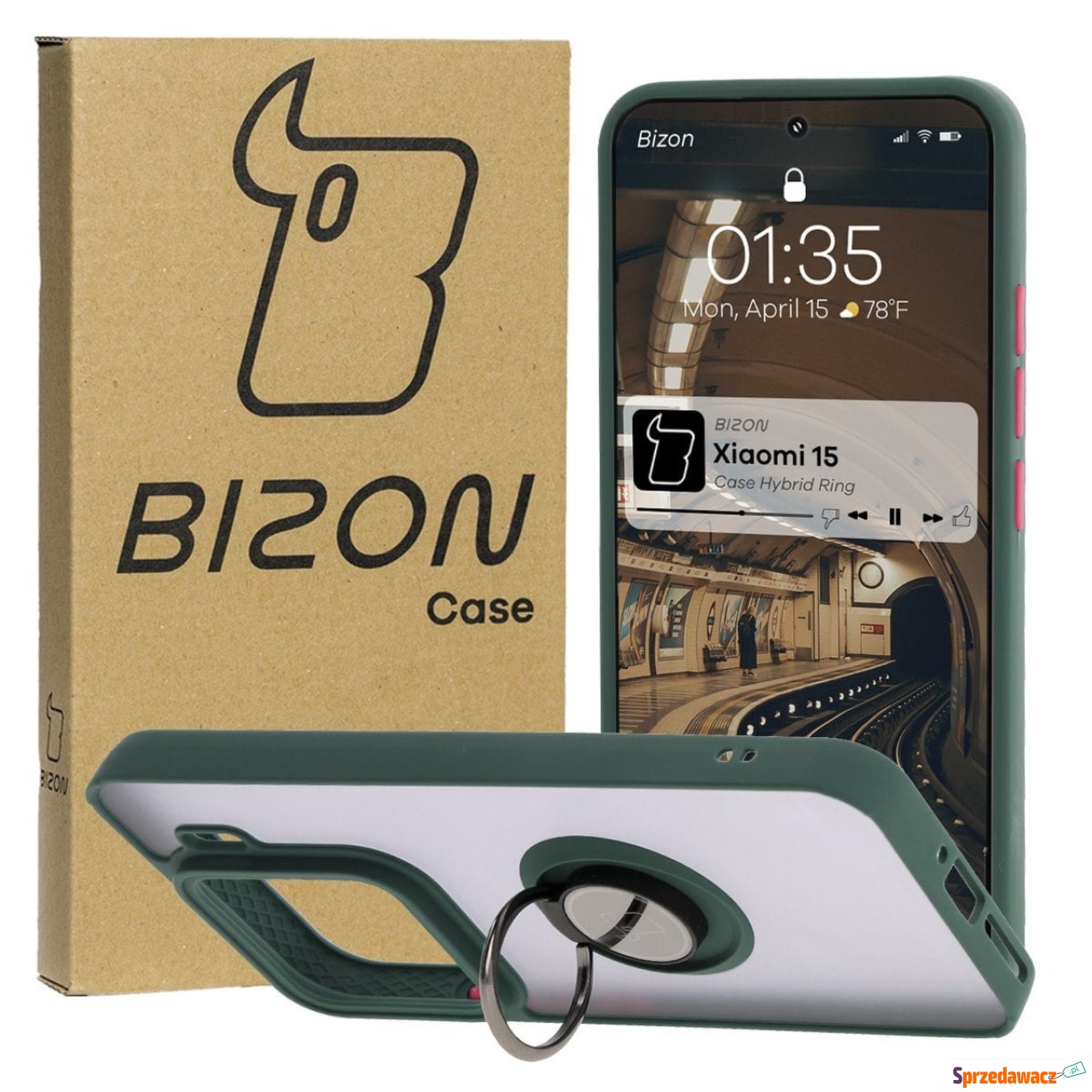 Etui z uchwytem na palec Bizon...