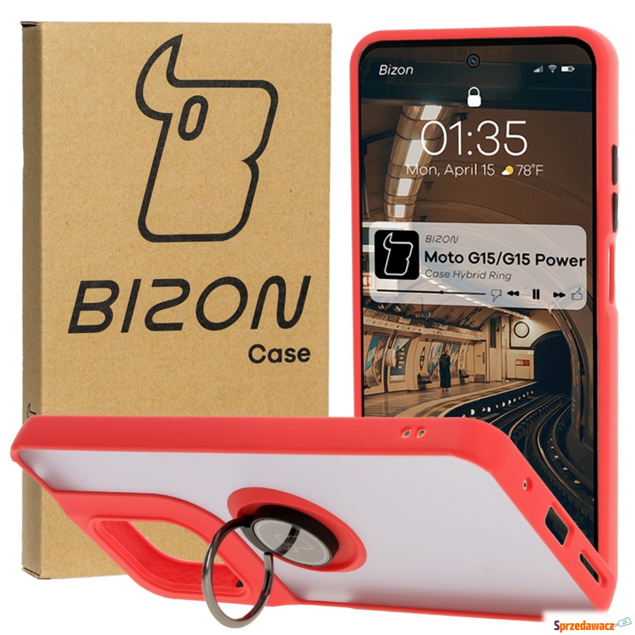 Etui z uchwytem na palec Bizon...