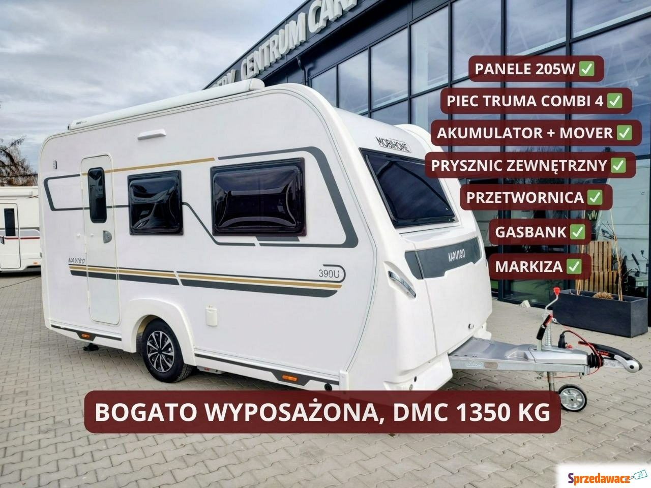 Rodzinna przyczepa marki Mobihome...