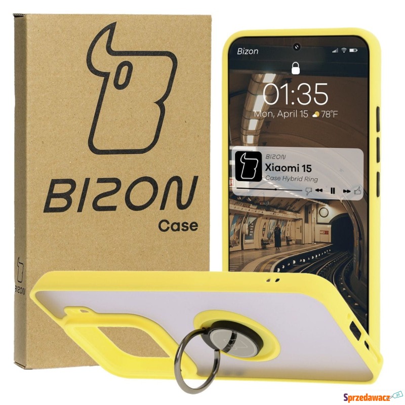 Etui z uchwytem na palec Bizon Case Hybrid Ring... - Etui na smartfony - Lublin