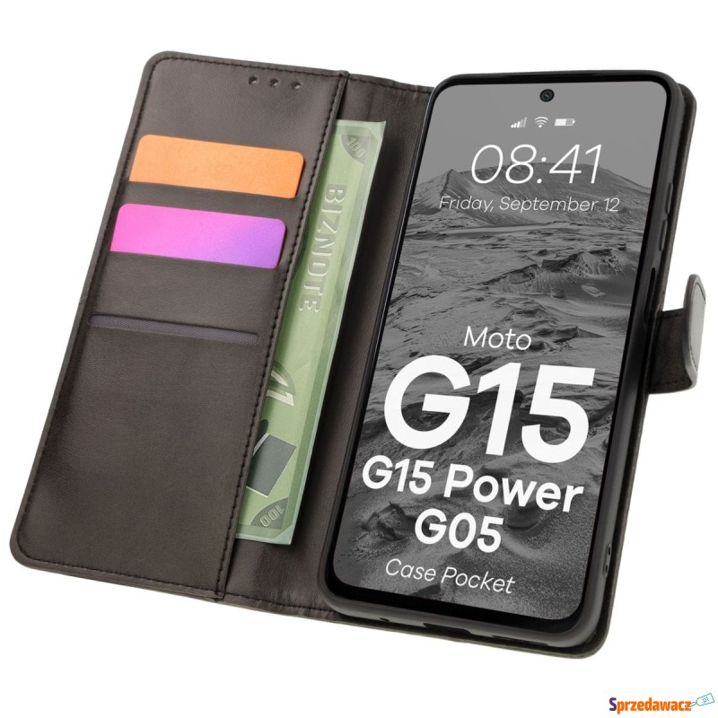 Etui z klapką Bizon Case Pocket do Motorola Moto... - Etui na smartfony - Nowy Sącz