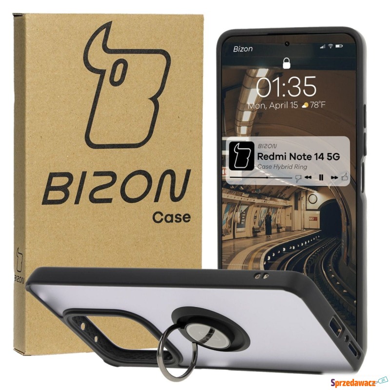Etui z uchwytem na palec Bizon Case Hybrid Ring... - Etui na smartfony - Lublin