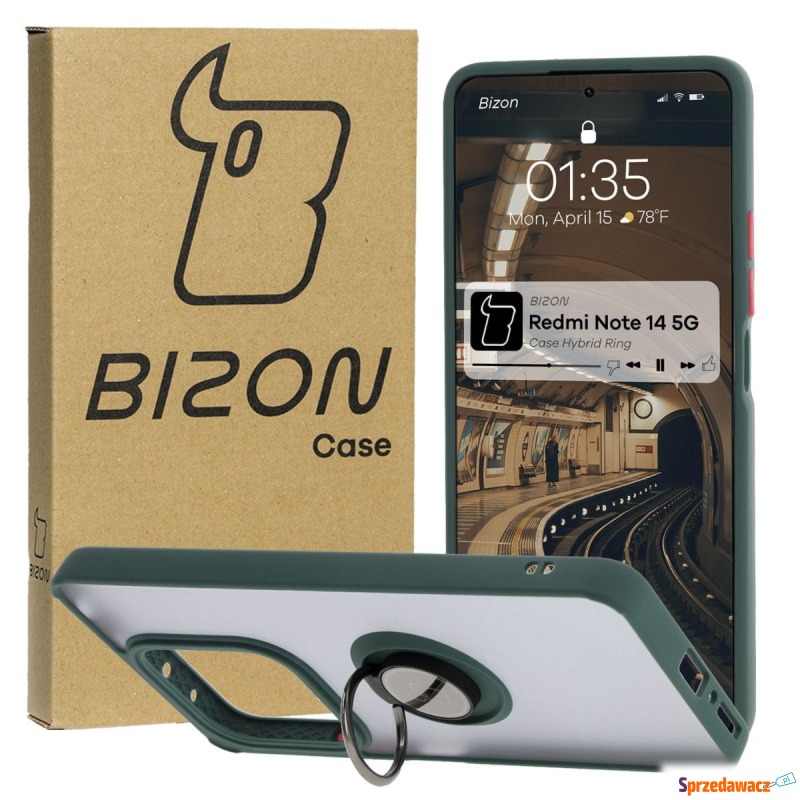Etui z uchwytem na palec Bizon Case Hybrid Ring... - Etui na smartfony - Poznań