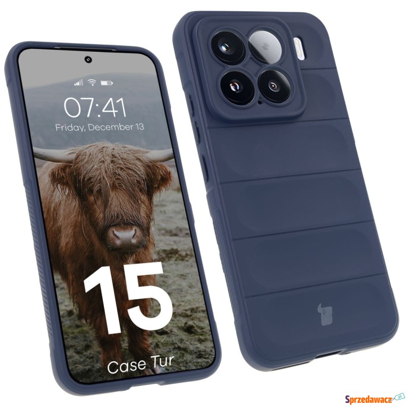 Pancerne etui Bizon Case Tur do Xiaomi 15, granatowe - Etui na smartfony - Rzeszów