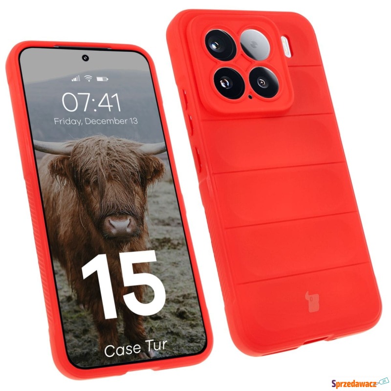 Pancerne etui Bizon Case Tur do Xiaomi 15, czerwone - Etui na smartfony - Suwałki