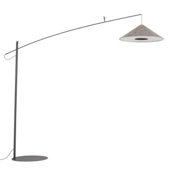 Lampa podłogowa POISE A 11767 Nowodvorski szara nowoczesna lampa stojąca z tkaniny i stali, 230 cm, 