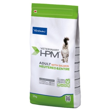 Virbac Veterinary HPM Adult Neutered & Entire Cat, łosoś - 12 kg