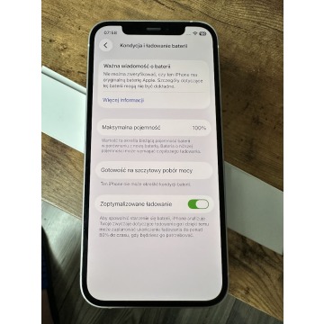 iPhone 12 white biały bardzo dobry stan nowa bateria - Smartfony - Kraków - zdjęcie 3