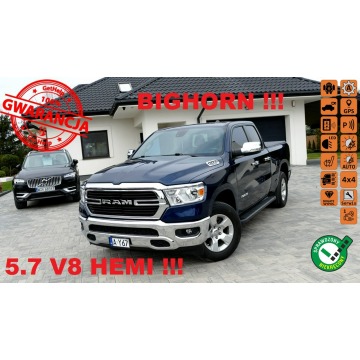 Dodge RAM - 1500 Hemi BigHorn! 5.7 V8! Niski Przebieg! Gwarancja!