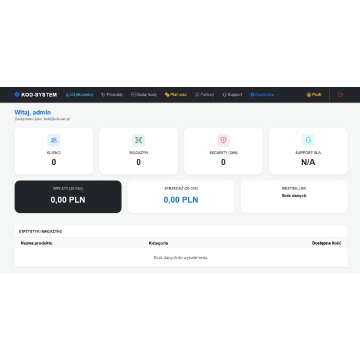 Kod-System - automatyczna sprzedaż kodów, licencji i voucherów (bez abonamentu)
