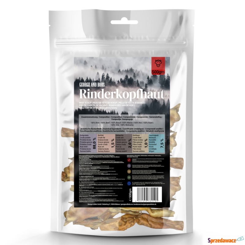 George & Bobs, głowizna wołowa - 500 g - Przysmaki dla psów - Bytom