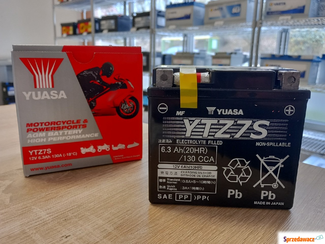 Ytz7s-wc 12V 6,3AH 130A P+ Yuasa
