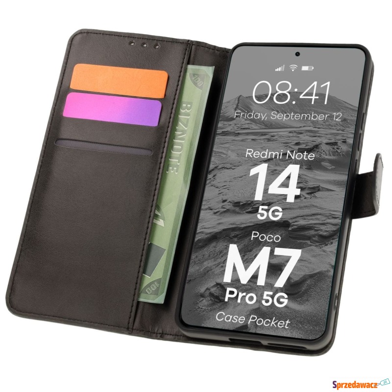 Etui z klapką Bizon Case Pocket do Xiaomi Redmi... - Etui na smartfony - Nowa Ruda