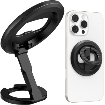 Uchwyt na palec, stojak, podstawka Spigen O-Mag Phone Holder MagFit OM102 do MagSafe, czarny