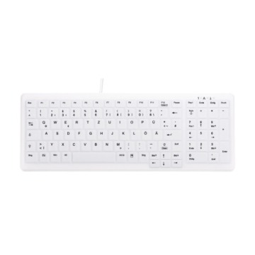 CHERRY AK-C7000 klawiatura Medyczna USB QWERTZ Niemiecki Biały