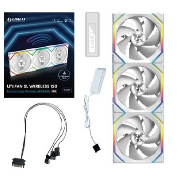 Lian Li UNI FAN SL Wireless 120 Obudowa komputera Wentylator 12 cm Biały 3 szt.
