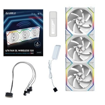Wentylator Lian Li UNI FAN SL Wireless 120 Reverse Blade Obudowa komputera Wentylator 12 cm Biały 3 