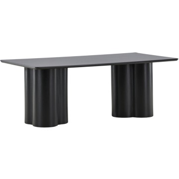 SELSEY Stolik kawowy Convalder 60 x 120 cm na masywnych nogach dąb czarny - Genesis