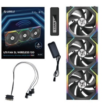 Wentylator Lian Li LULI-091 UNI FAN SL, ARGB, PWM, 3x, 120mm, Bezprzewodowe sterowanie za pomocą kon
