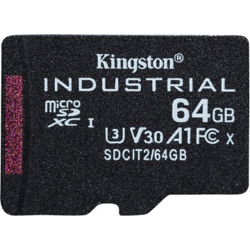 Kingston Industrial microSDHC 64GB Class 10 A1 pSLC + SD Adapter