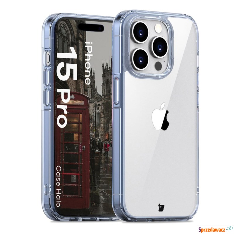 Etui Bizon Case Halo do iPhone 15 Pro, przezr... - Etui na smartfony - Bielsko-Biała