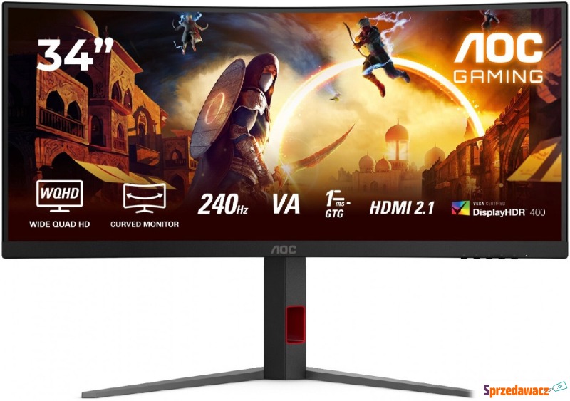 AOC CU34G4Z - 34'' | Fast VA | UWQHD | 0.3ms |... - Monitory LCD i LED - Łódź