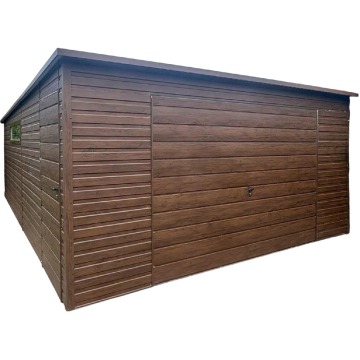 Garaż blaszany 5x6m brama uchylna drzwi okno dach TS1116