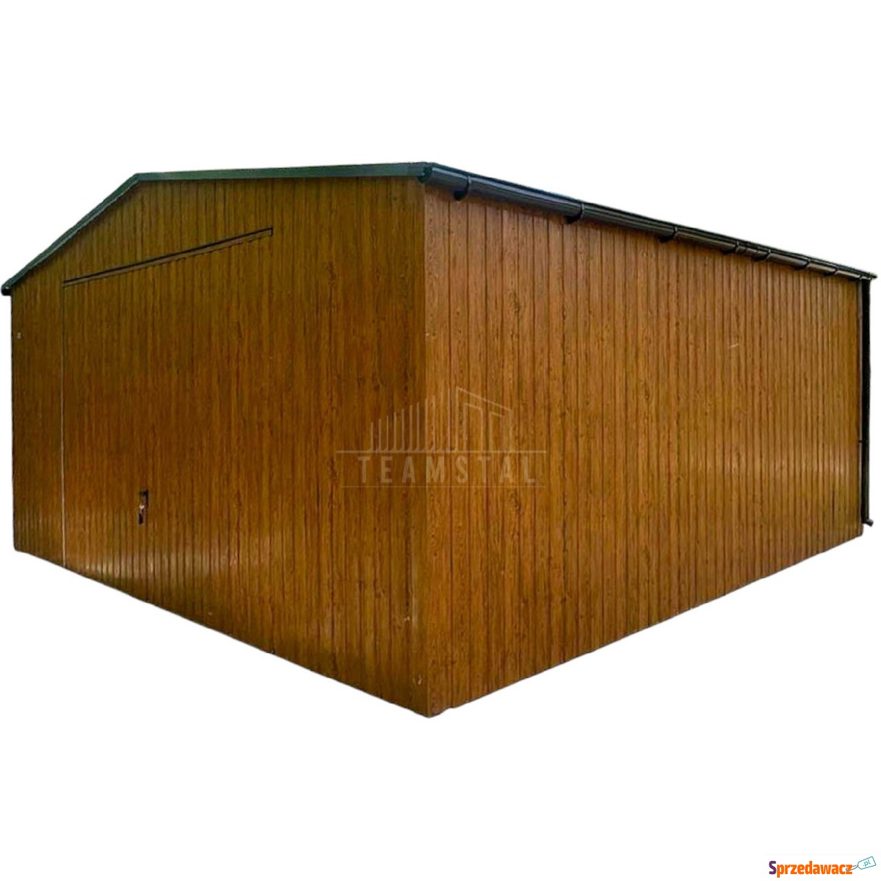 Garaż blaszany 6x6m - brama uc...