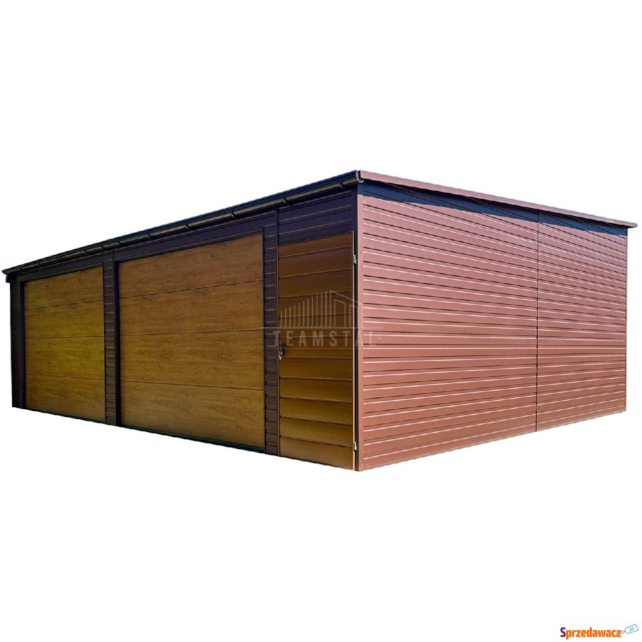 Garaż blaszany 8x6m 2x brama s...