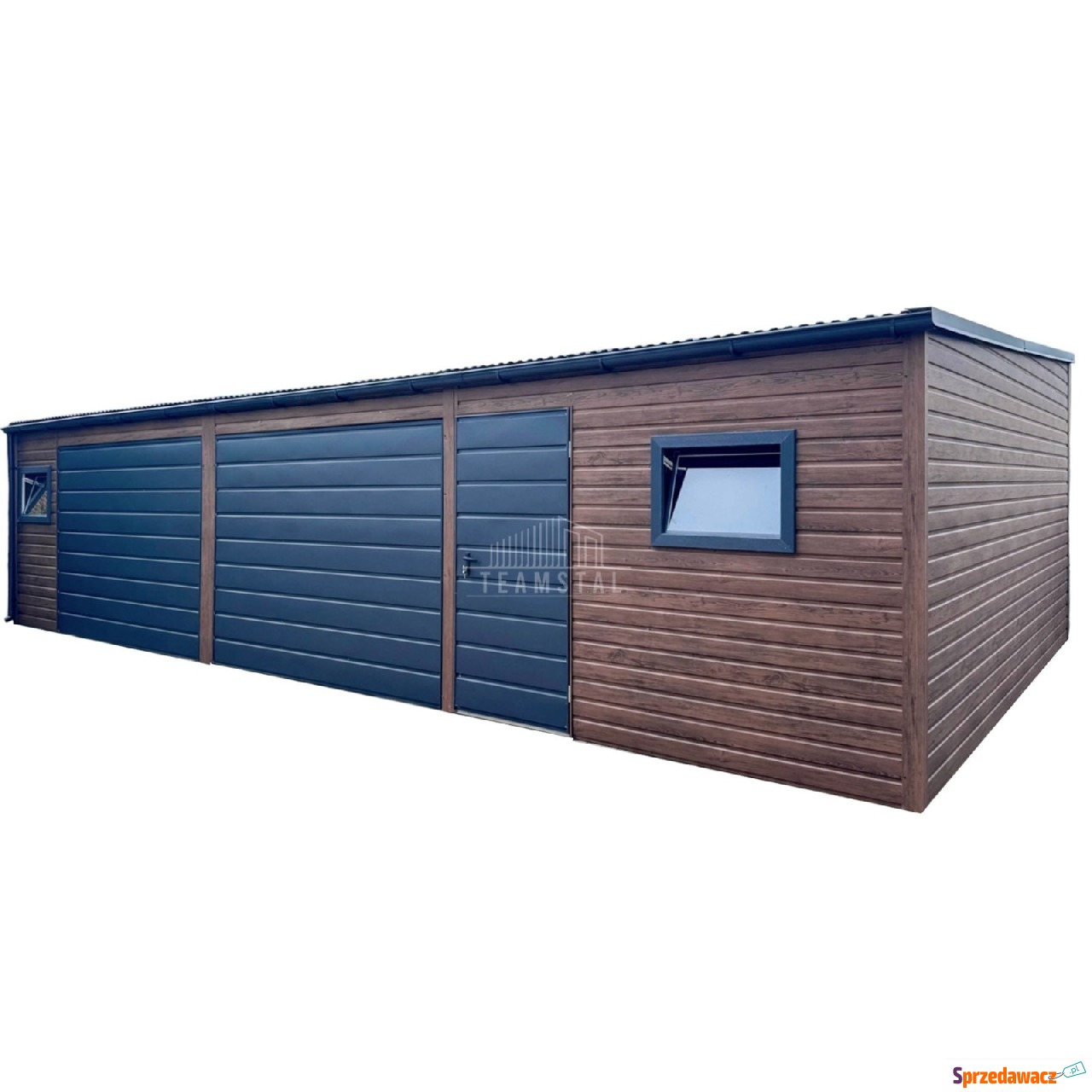 Garaż blaszany 10x3m 2x brama...