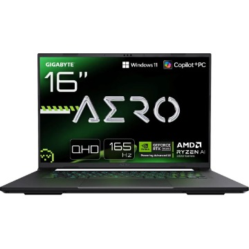 Laptop Gigabyte AERO X16 Ryzen AI 7 350 / 64 GB / 1 TB / RTX 5070 / 165 Hz / Windows 11 Home (1WH93E