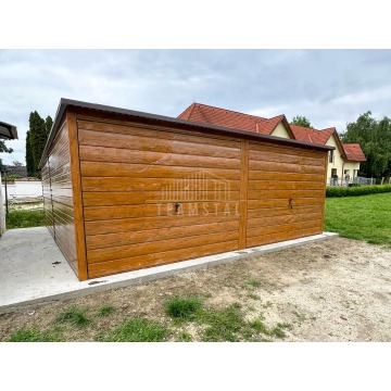 Garaż blaszany 6x6m 2x brama uchylna drewnopo... - Garaże i wiaty - Łódź - zdjęcie 3