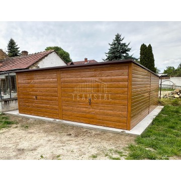 Garaż blaszany 6x6m 2x brama uchylna drewnopo... - Garaże i wiaty - Łódź - zdjęcie 4