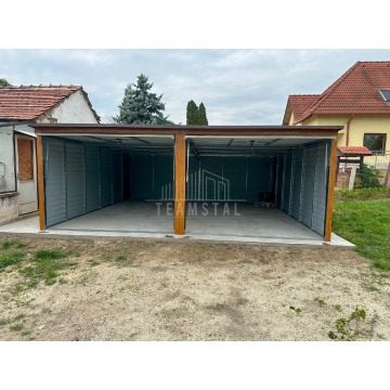 Garaż blaszany 6x6m 2x brama uchylna drewnopo... - Garaże i wiaty - Łódź - zdjęcie 2