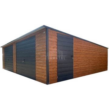 Garaż blaszany 8,5x6m 2x brama uchylna drzwi okno... - Garaże i wiaty - Płock - zdjęcie 1