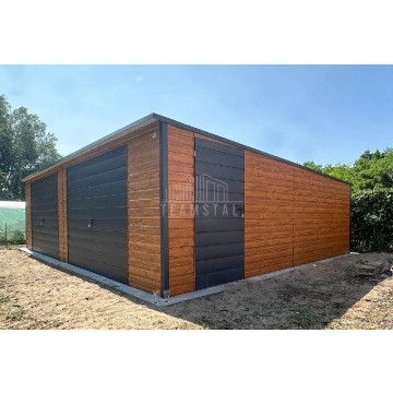 Garaż blaszany 8,5x6m 2x brama uchylna drzwi okno... - Garaże i wiaty - Płock - zdjęcie 3