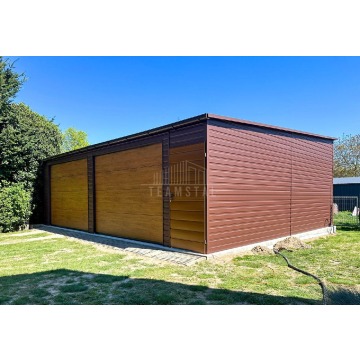 Garaż blaszany 8x6m 2x brama segmentowa drzwi... - Garaże i wiaty - Bydgoszcz - zdjęcie 3