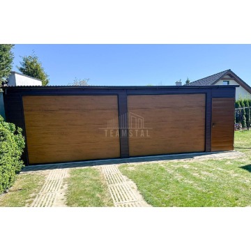 Garaż blaszany 8x6m 2x brama segmentowa drzwi... - Garaże i wiaty - Bydgoszcz - zdjęcie 2