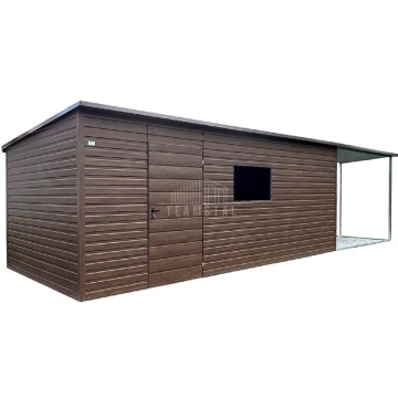 Schowek domek ogrodowy 6x3m wiata 3m drzwi otwór na okno dach TS1136