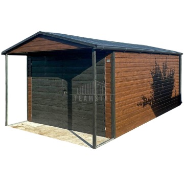 Schowek domek ogrodowy Garaż 3,5x4m wiata 0,5m brama okno rynny TS1137